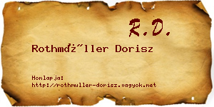 Rothmüller Dorisz névjegykártya